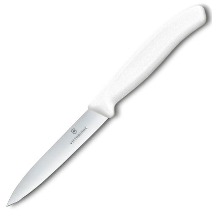 White Swiss Classic 4" Spear Tip Paring Knife by Victorinox at Swiss Knife Shop