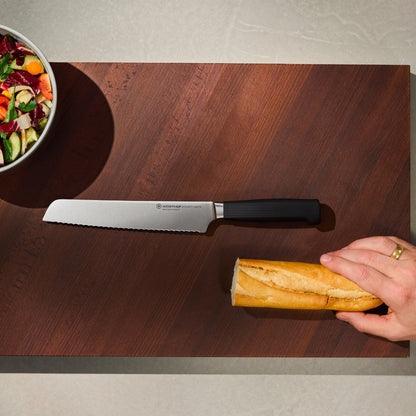 Wusthof Partner 8" Bread Knife on Cutting Board