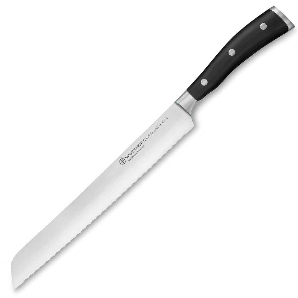 Wusthof Classic Ikon 9" Double Serrated Bread Knife at Swiss Knife Shop