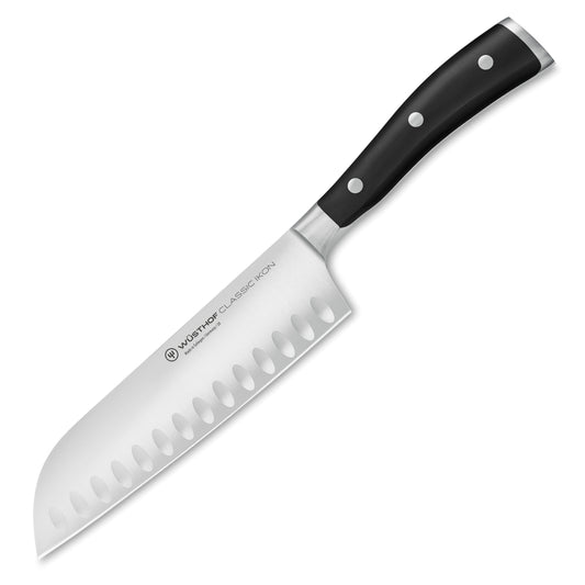 Wusthof Classic Ikon  7" Hollow Edge Santoku Knife at Swiss Knife Shop