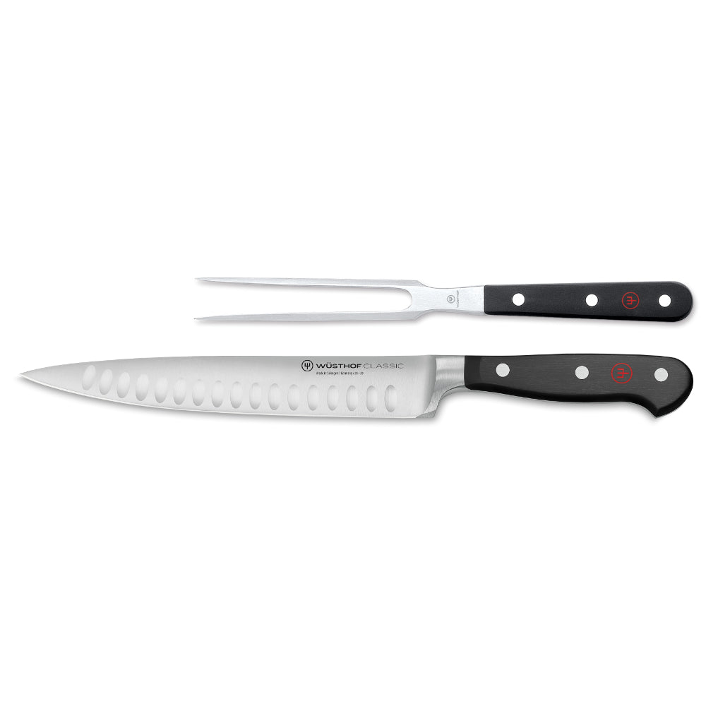 Wusthof Classic 2-Piece Hollow Edge Carving Set at Swiss Knife Shop