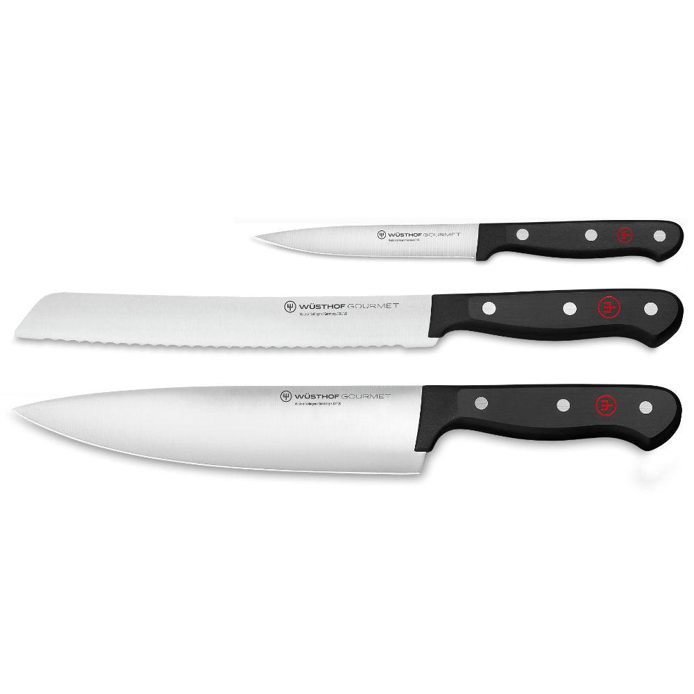 Wusthof Cook's Tools Set 4 Pezzi - Palette, Forchetta, Spazzola Silicone E Pinze - Manici In POM, Acciaio Inox