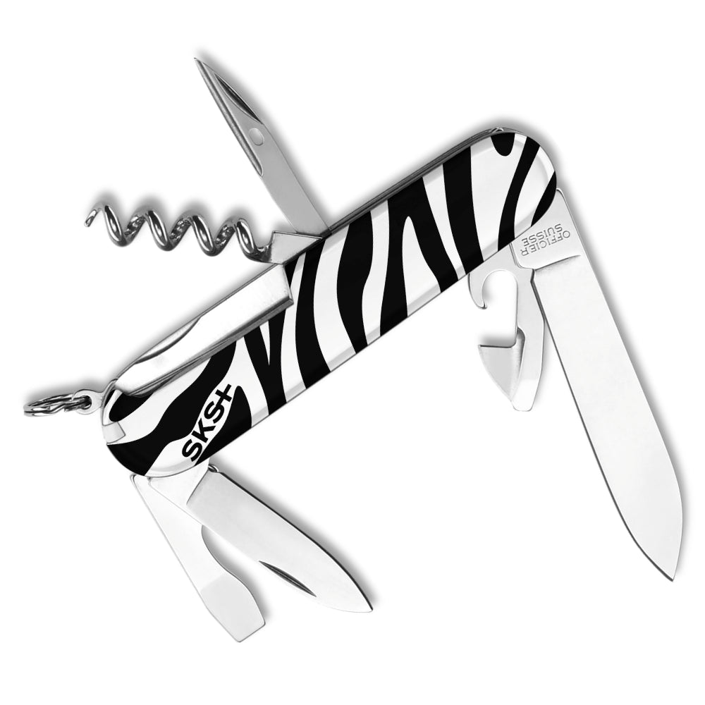 Victorinox Zebra Stripes Spartan Designer Swiss Army Knife with Textured Zebra Patterned Handles