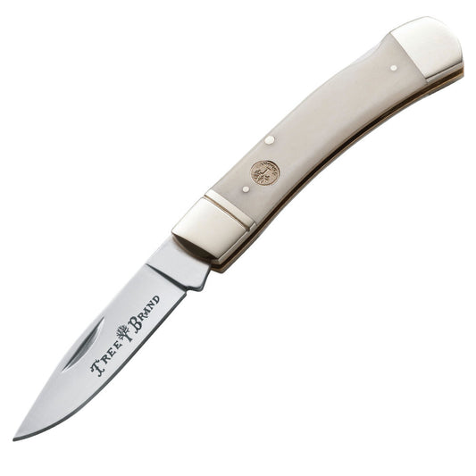 Boker TS 2.0 Smooth White Bone Lockback Folding Knife