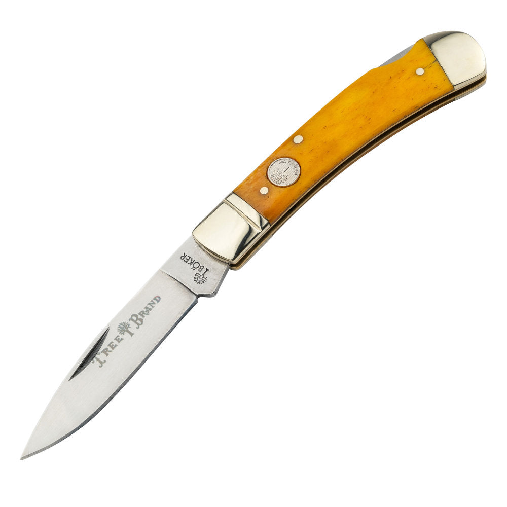 Boker TS 2.0 Smooth Yellow Bone Lockback Folding Knife