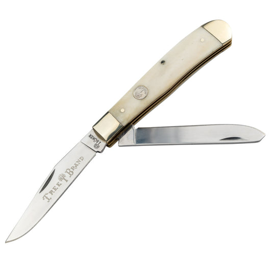 Boker TS 2.0 Smooth White Bone Trapper Folding Knife