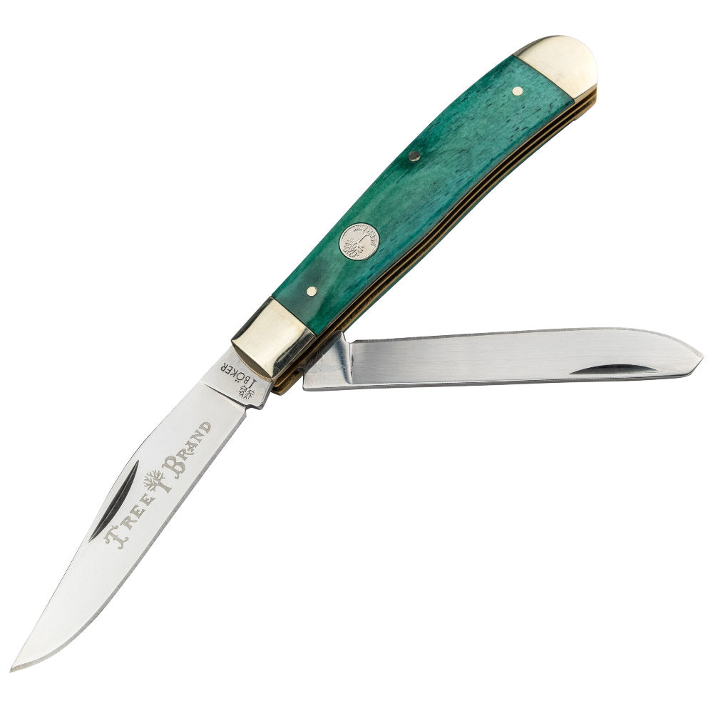Boker TS 2.0 Smooth Green Bone Trapper Folding Knife
