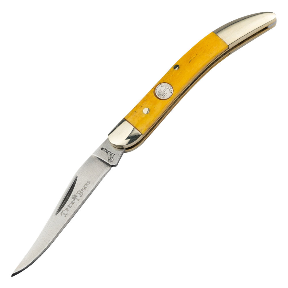Boker TS 2.0 Smooth Yellow Bone Texas Toothpick Folding Knife