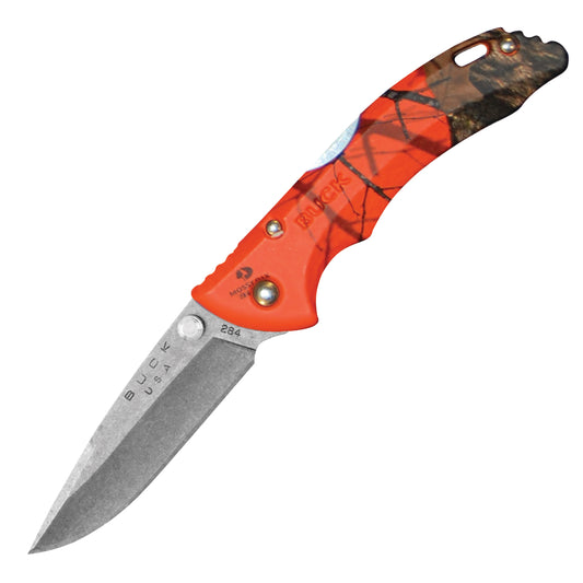 Buck 284 Bantam BBW Folding Knife, Orange Camo Knife at Swiss Knife Shop