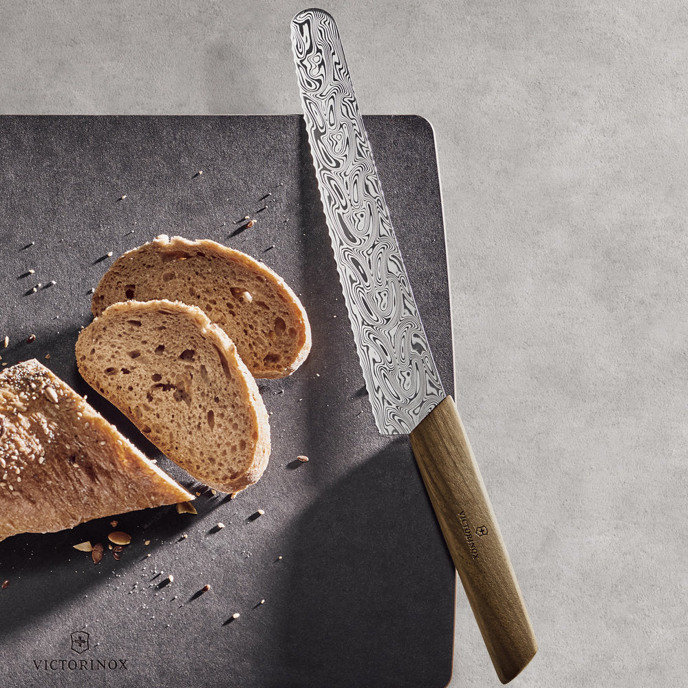 Swiss Modern Damast Bread Knife Limited Edition Knife 2021 Slicing Crusty Bread