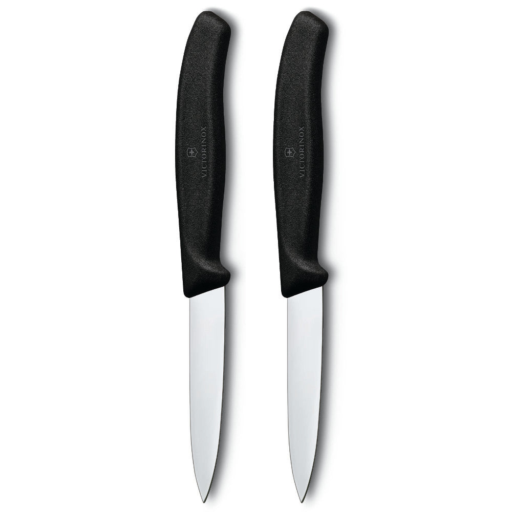 Victorinox Classic 2-Piece 3.25" Paring Knife Set Black Handles