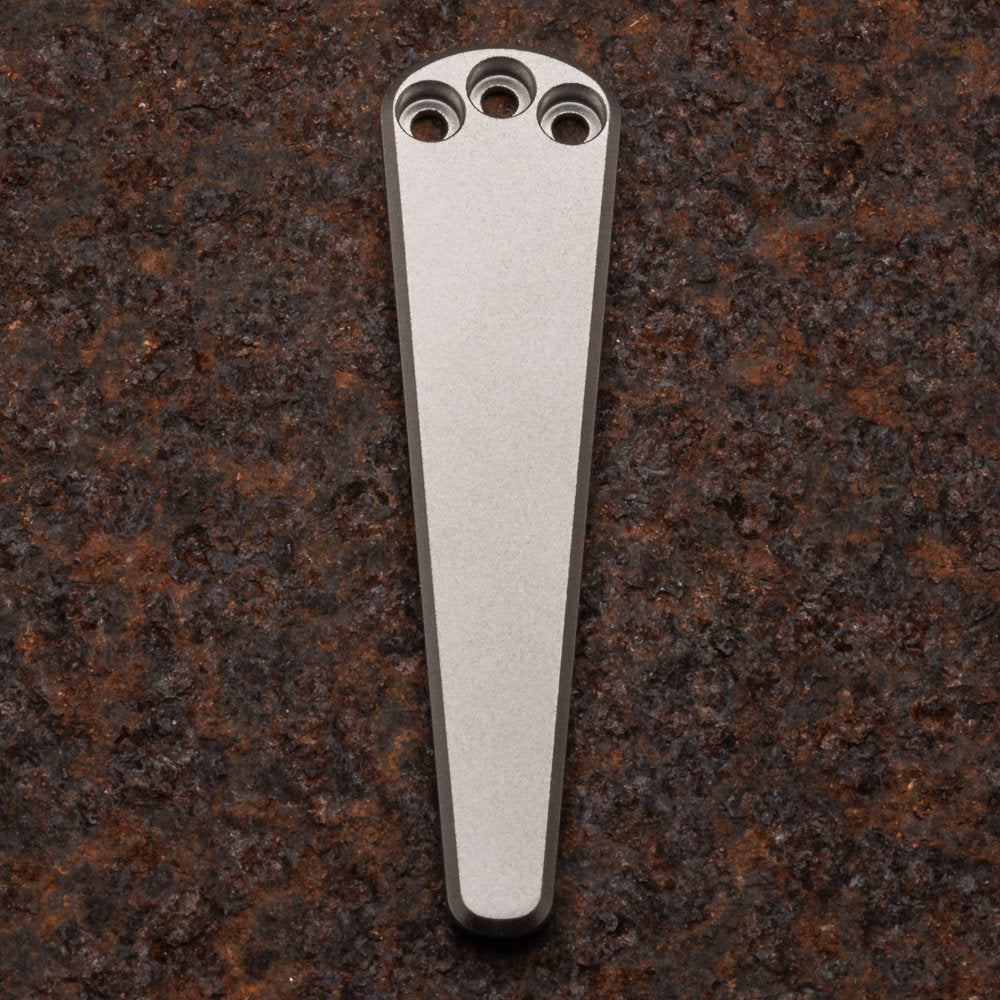Daily Customs 3H Plain Titanium Pocket Clip at Swiss Knife Shop