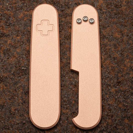 Daily Customs Plain Copper Handles for 91.2 mm Swiss Army Knives
