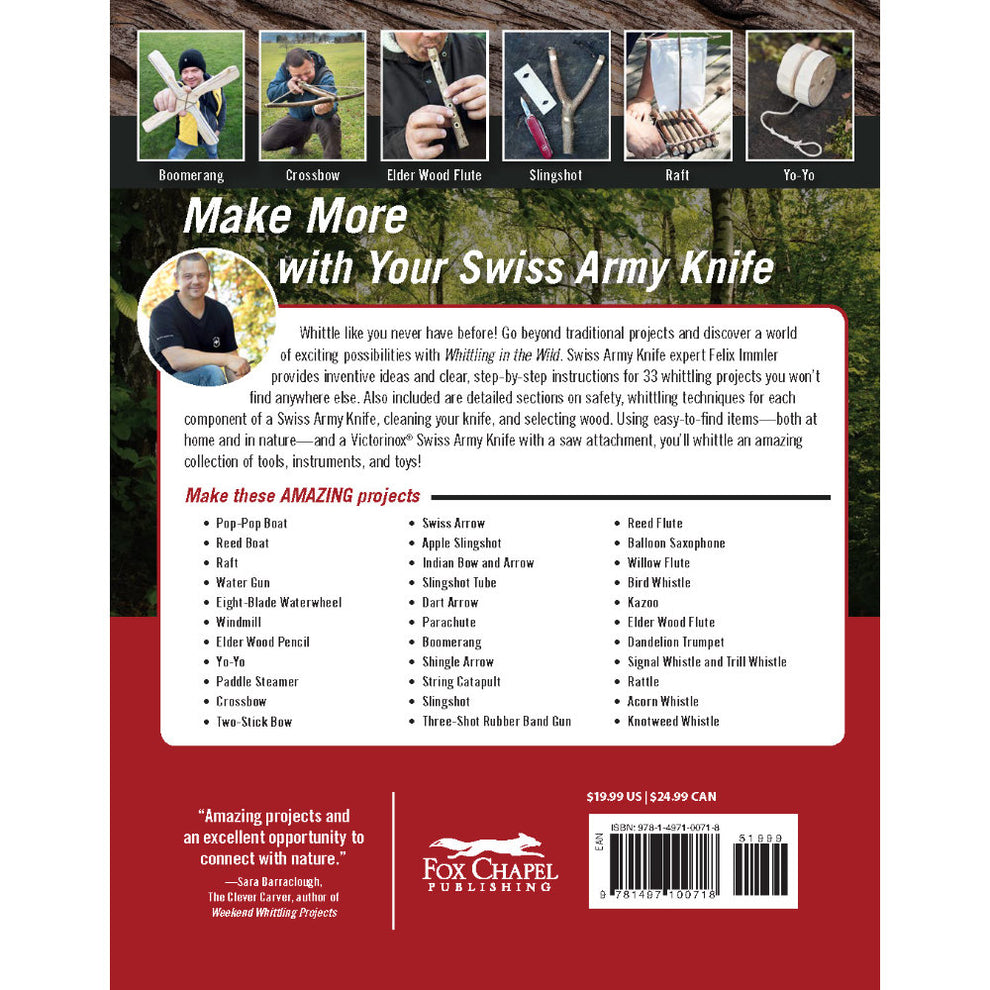 Whittling in the Wild Swiss Army Knife Book by Felix Immler at Swiss