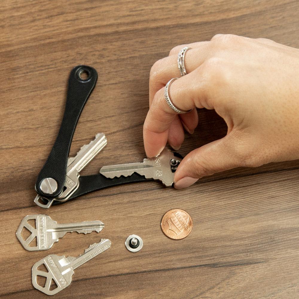 KeySmart Leather Key Holder is Easy to Load with Just a Penny