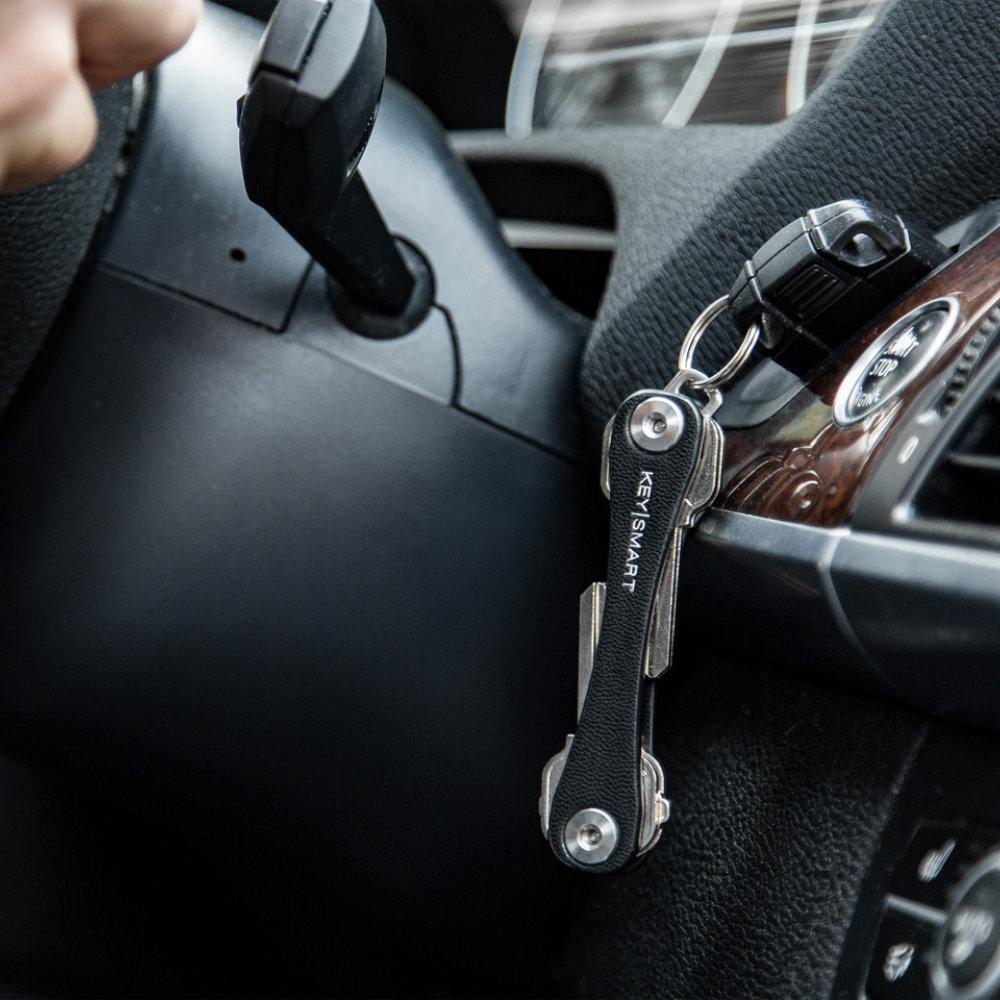 KeySmart Leather Key Holder Keeps Your Keys from Jangling as You Drive
