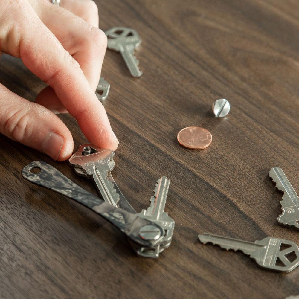 KeySmart Original Key Holder in Mossy Oak Is Easily Assembled with a Penny