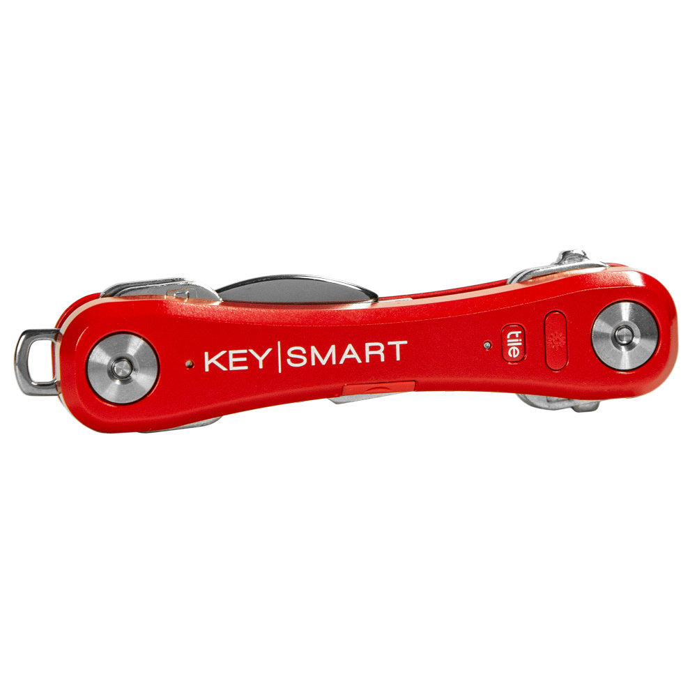 KeySmart Pro Compact Key Holder with Tile Smart Location Red