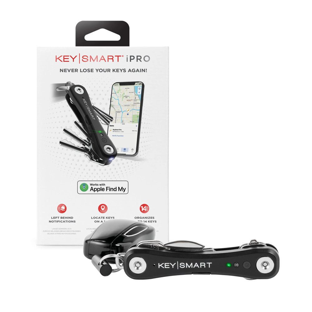 KeySmart iPro Compact Key Holder with Apple Find My App Location Locates and Organizes Your Keys