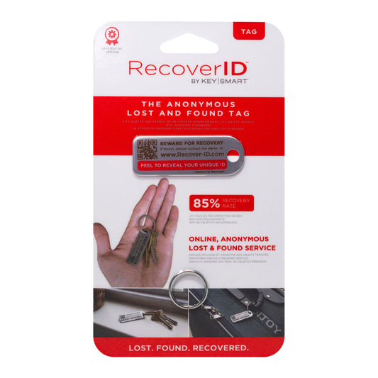 KeySmart RecoverID Anonymous Lost and Found Tag with 85% Recovery Rate
