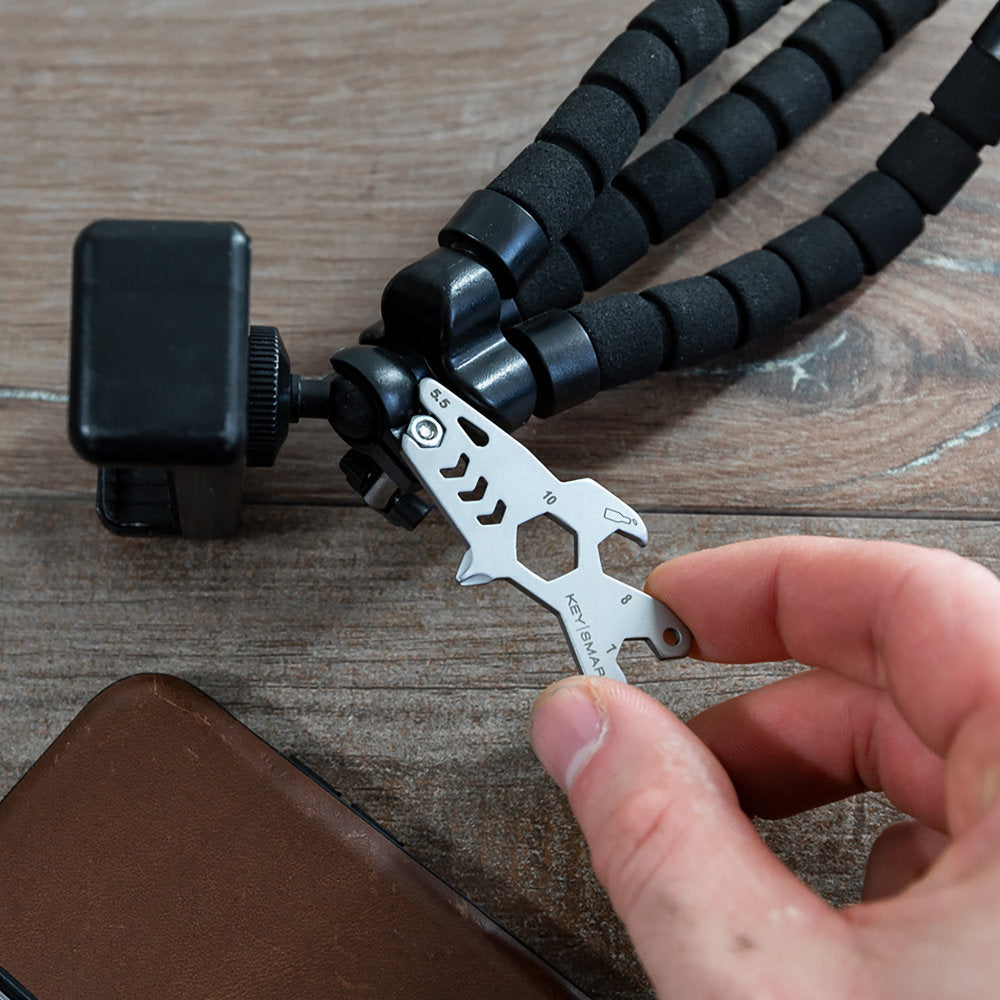 KeySmart AllTul Shark Keychain Multi-tool Small Wrench