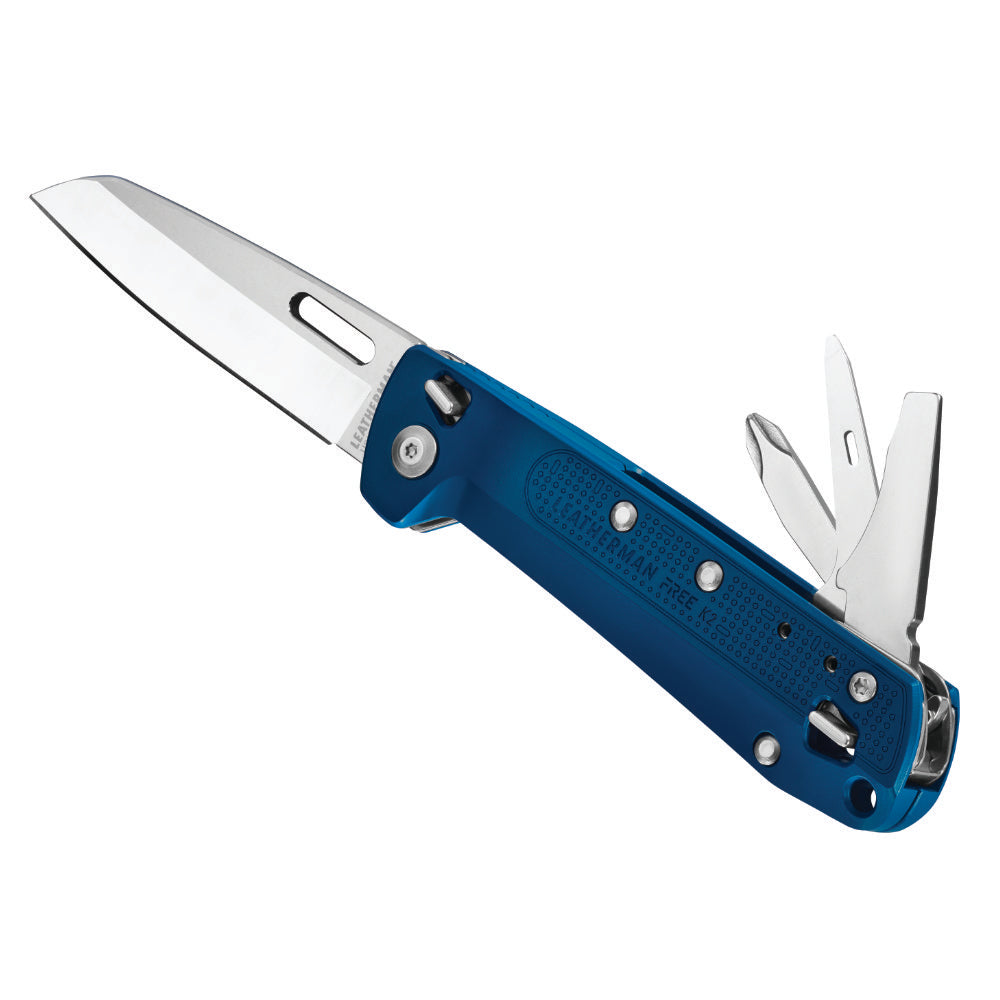 Leatherman FREE K2 Knife Multi-tool in Navy at Swiss Knife Shop