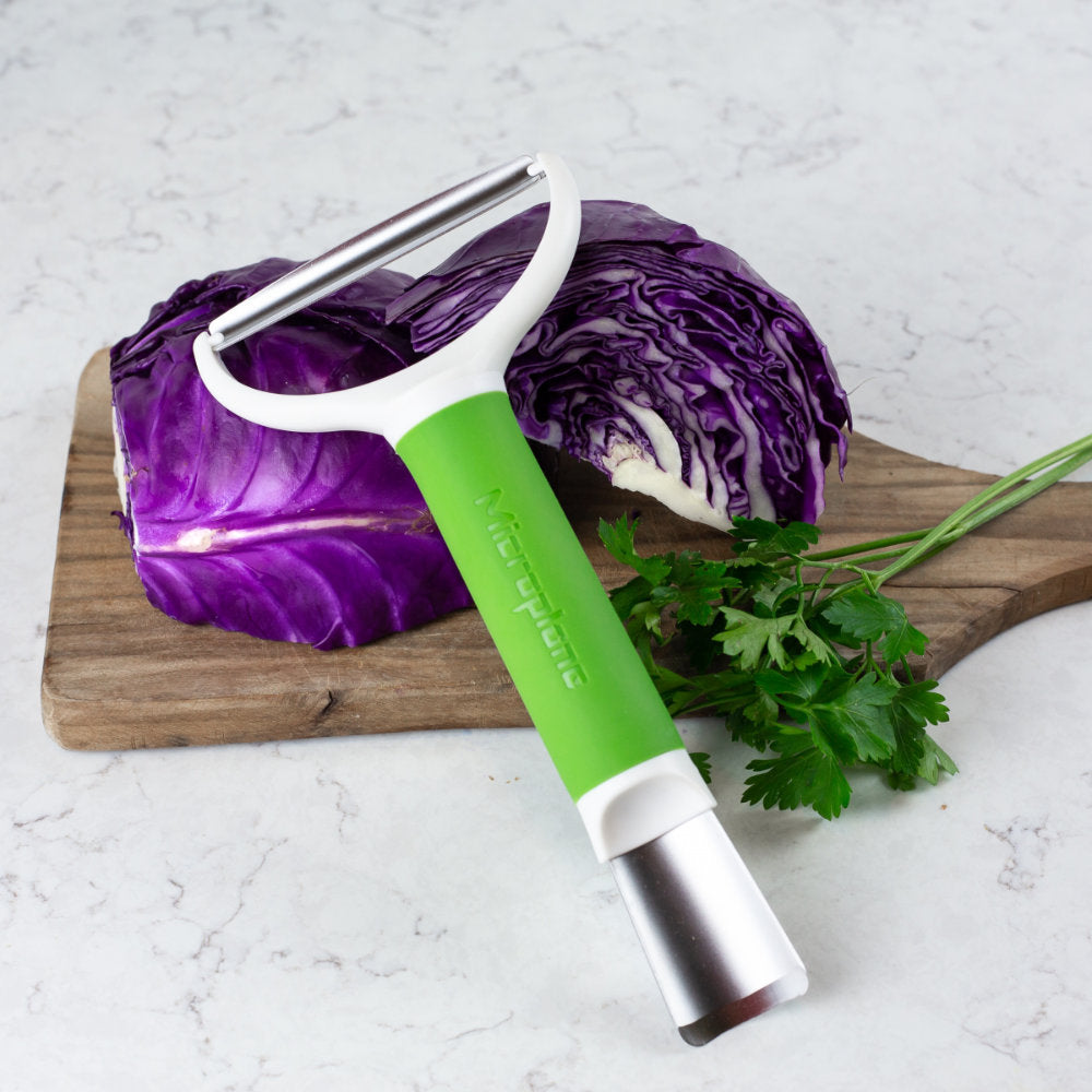 Microplane 2-in-1 Cabbage Tool Shreds, Peels and Cores