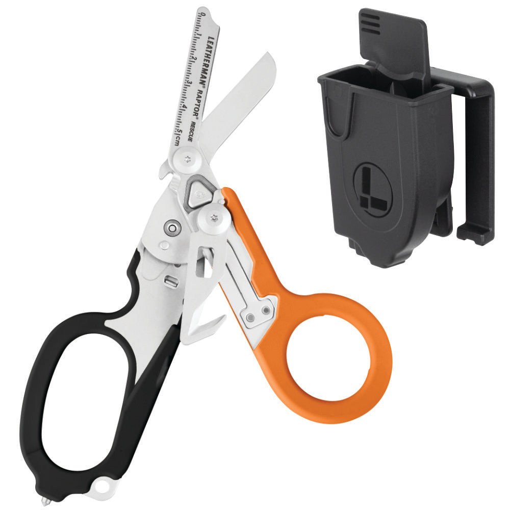 Leatherman Raptor Rescue Black and Orange Multi-tool with Utility Holster