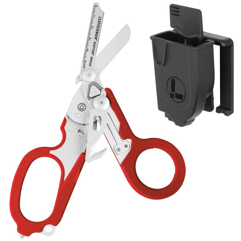 Leatherman Raptor Rescue Red Multi-tool with Utility HolsterLeatherman Raptor Rescue Multi-tool in Red