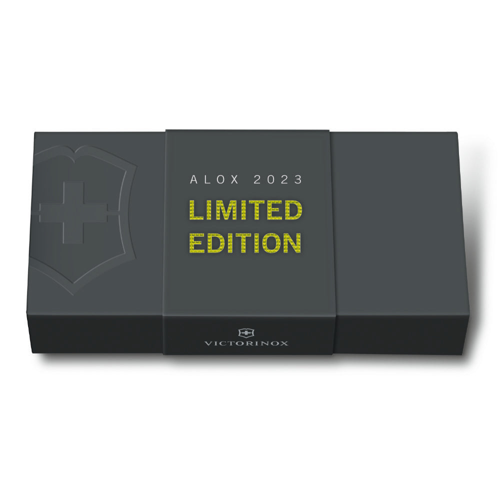 Victorinox Electric Yellow Hunter Pro Alox 2023 Limited Edition Swiss Army Knife Limited Edition Presentation Box