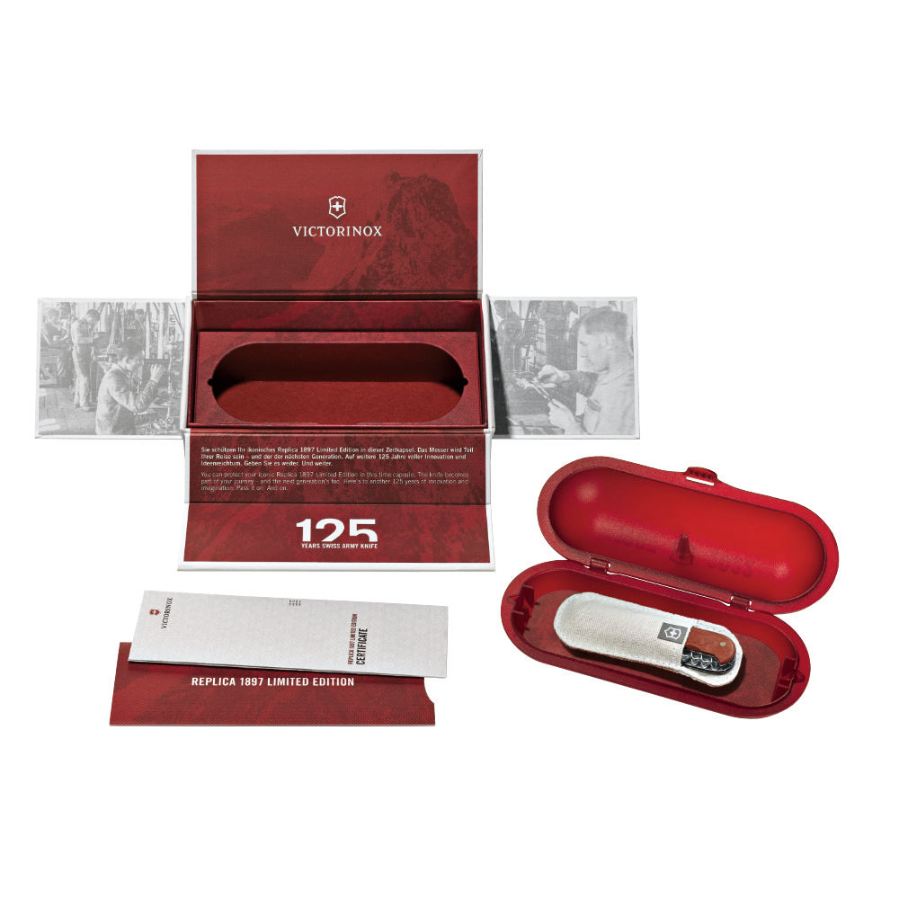 Replica 1897 Limited Edition Swiss Army Knife Comes in a Distinct Collector's Box and a Time Capsule Case