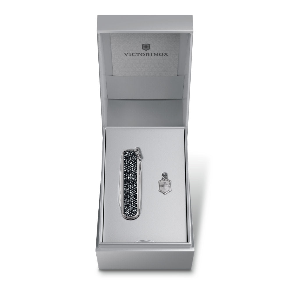 Victorinox Crystal Classic SD Brilliant Swiss Army Knife in Presentation Box with Charm