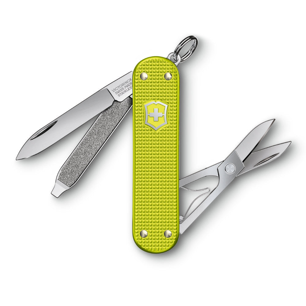 Victorinox Electric Yellow Classic SD Alox 2023 Limited Edition Swiss Army Knife with Favorite Classic SD Functions