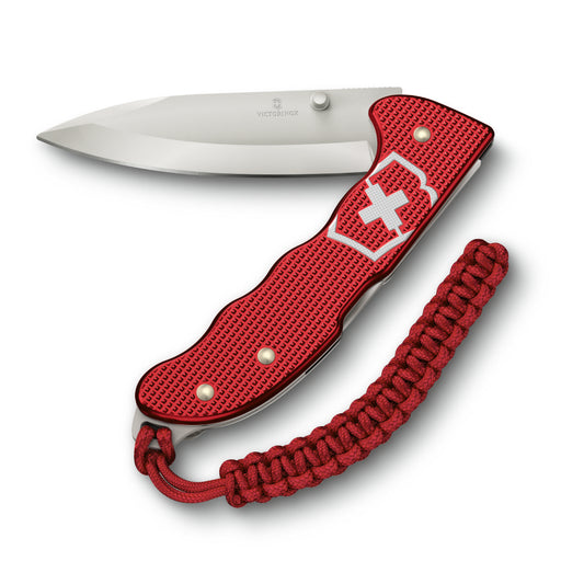 Victorinox Evoke Alox Lockblade Swiss Army Knife at Swiss Knife ShopVictorinox Evoke Alox Lockblade Swiss Army Knife with Clip and Lanyard in Red