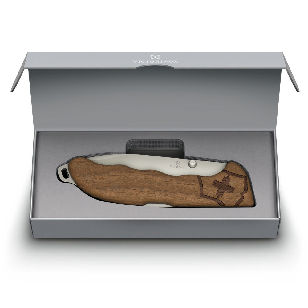 Victorinox Evoke Wood Lockblade Swiss Army Knife with Clip in Presentation Box
