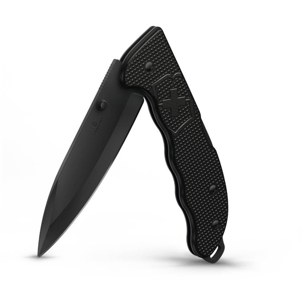 Victorinox Evoke BS Alox Lockblade Swiss Army Knife with Clip in Black with Black Blade