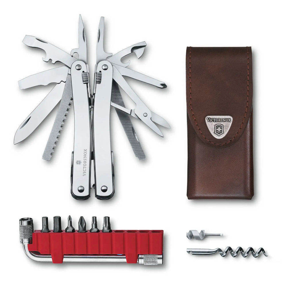 Swiss Army SwissTool Spirit Plus Pointed with Leather Box Pouch at Swiss Knife Shop