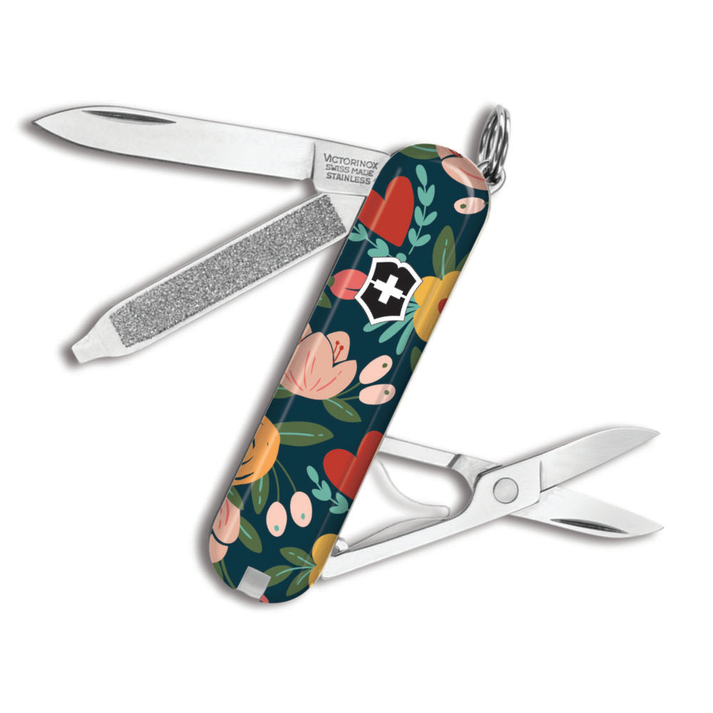 Victorinox Hearts and Flowers Classic SD Exclusive Swiss Army Knife at Swiss Knife Shop
