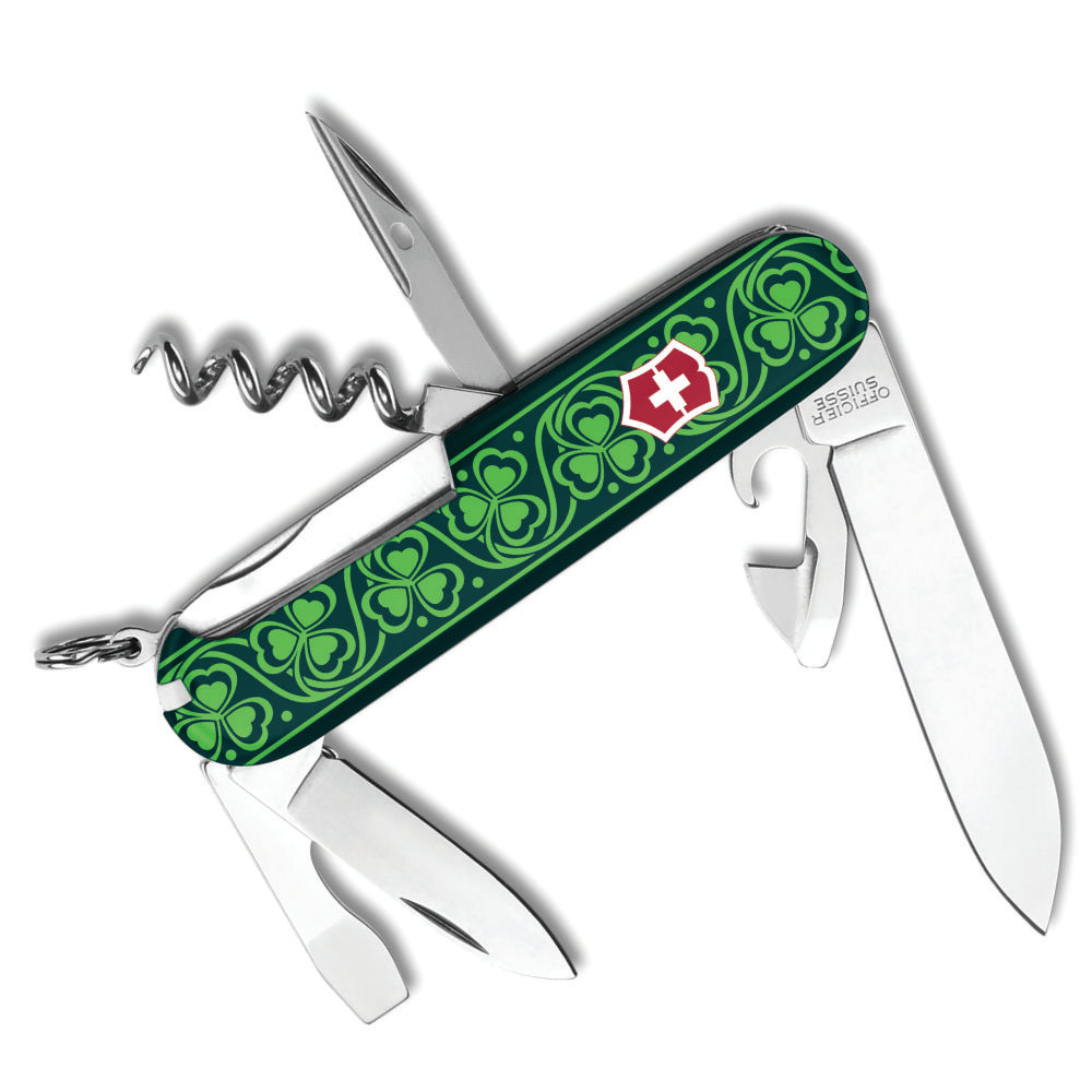 Celtic Spartan Exclusive Swiss Army Knife at Swiss Knife Shop with Celtic Shamrock Pattern