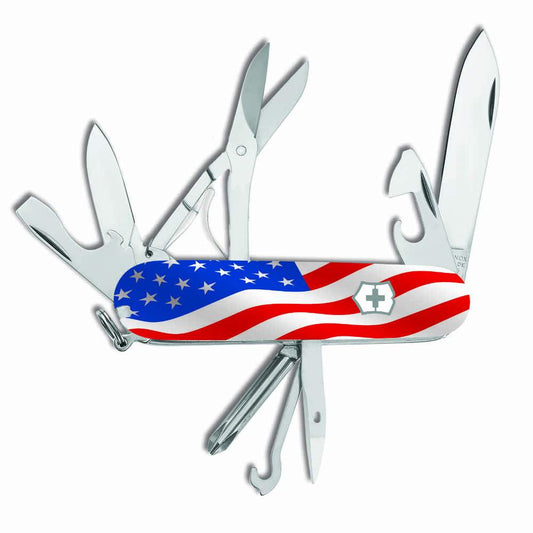 US Flag Super Tinker Exclusive Swiss Army Knife Shield Side
