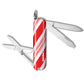 Victorinox Peppermint Stick Classic SD Exclusive Swiss Army Knife with Festive Red and White Stripes