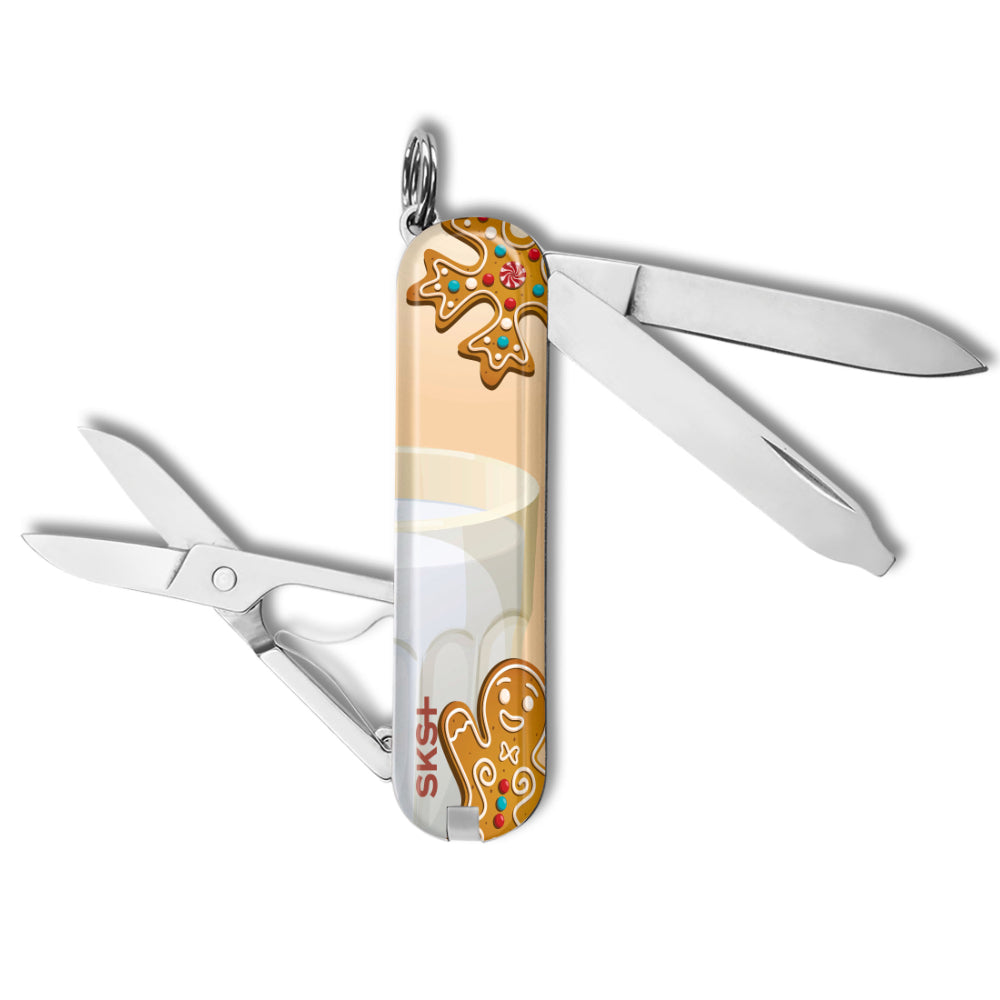 Victorinox Christmas Cookies Classic SD Exclusive Swiss Army Knife with Gingerbread Cookies and Milk
