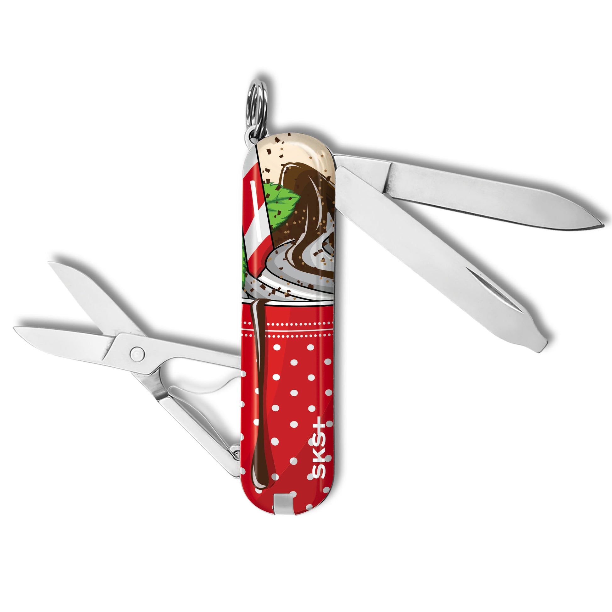 Victorinox Hot Cocoa Classic SD Exclusive Swiss Army Knife with a Festive Mint Garnish