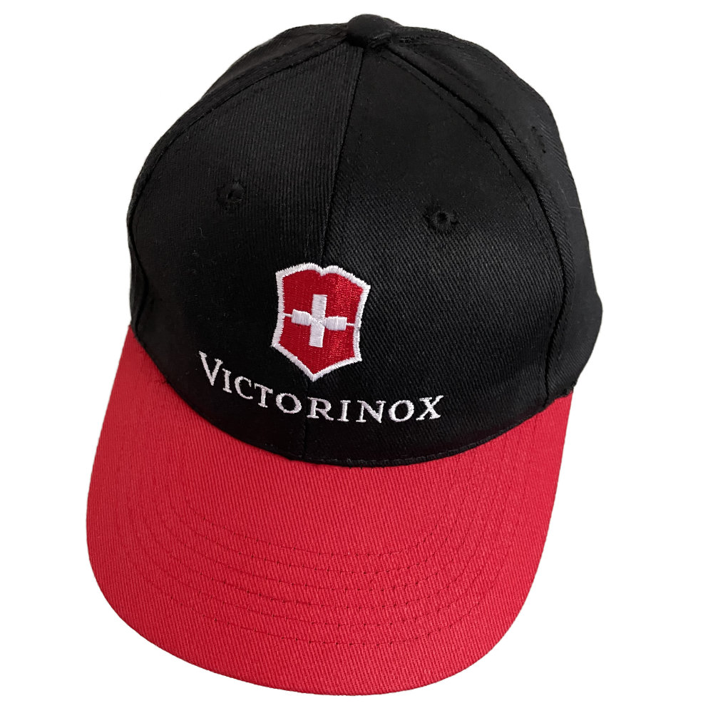 Victorinox Swiss Army Cross & Shield Black and Red Baseball Cap