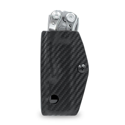 Clip and Carry Kydex Sheath for the Leatherman Skeletool in Carbon Fiber Black