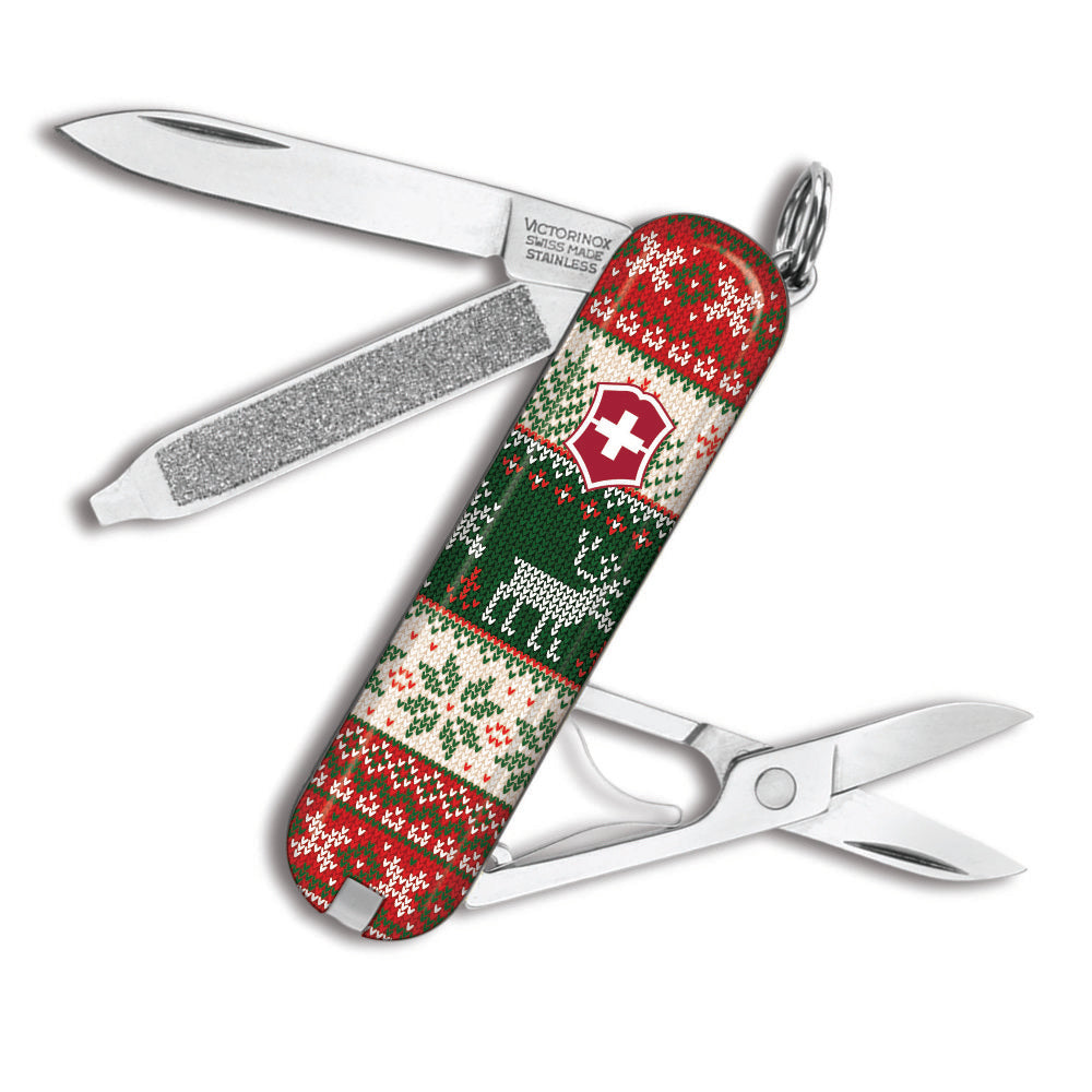 Reindeer Christmas Sweater Classic SD Exclusive Swiss Army Knife by Victorinox