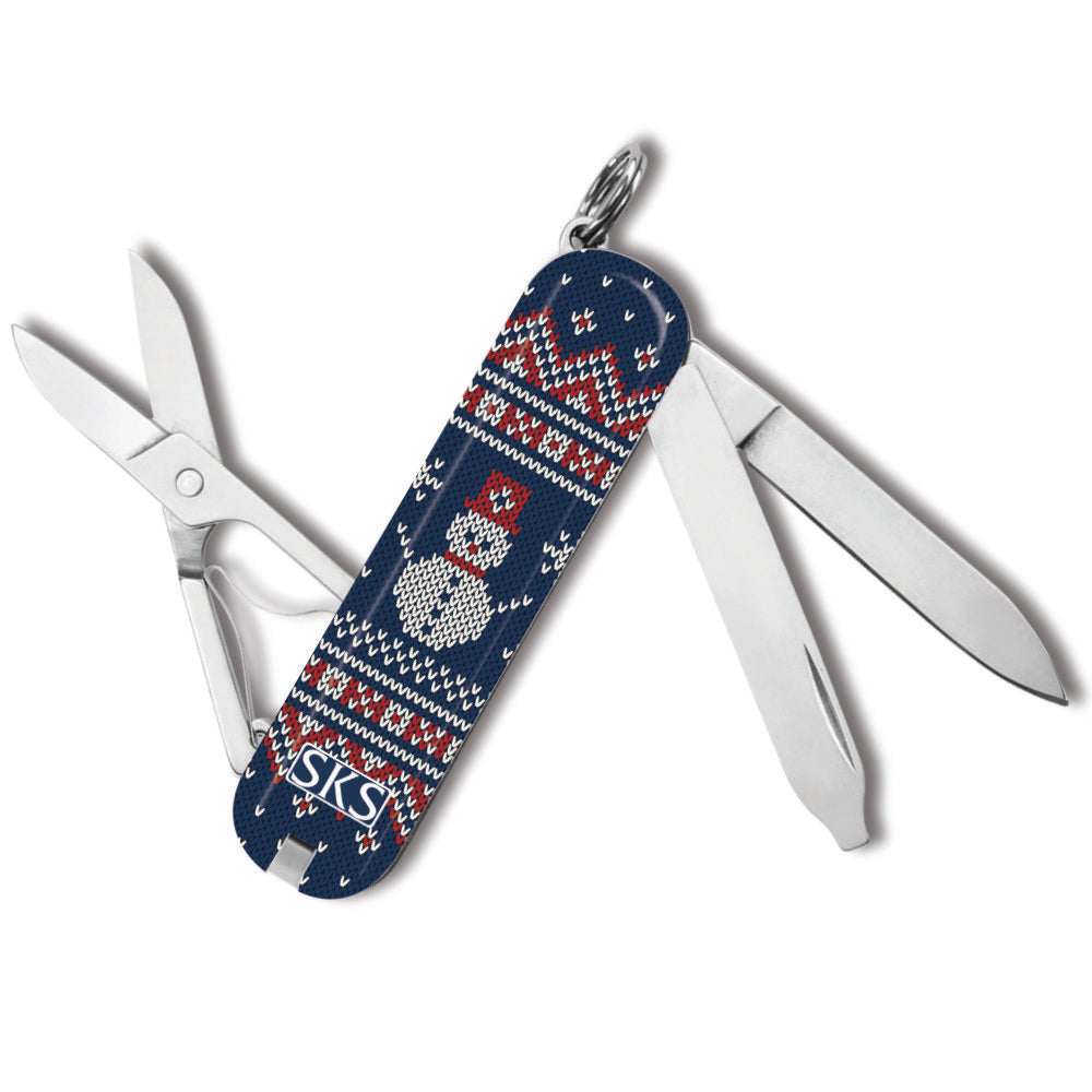 Snowman Christmas Sweater Classic SD Exclusive Swiss Army Knife Back