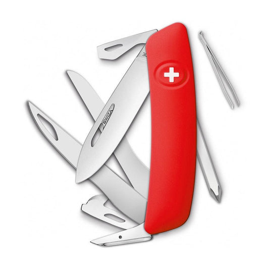 Swiza D08 Red Swiss Pocket Knife, Red at Swiss Knife Shop