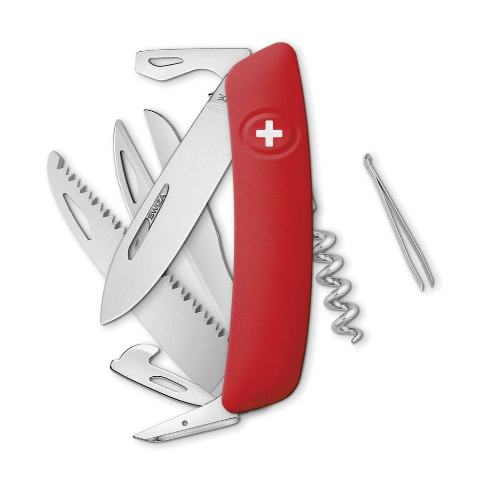 Swiza D09 Swiss Pocket Knife, Red at Swiss Knife Shop