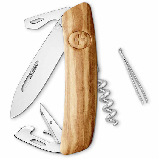 Swiza D03 Olive Wood Swiss Pocket Knife